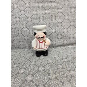 Chef Figurine Vase Ceramic Chef Decor Kitchen Accent‎ Unique Utensil Holder